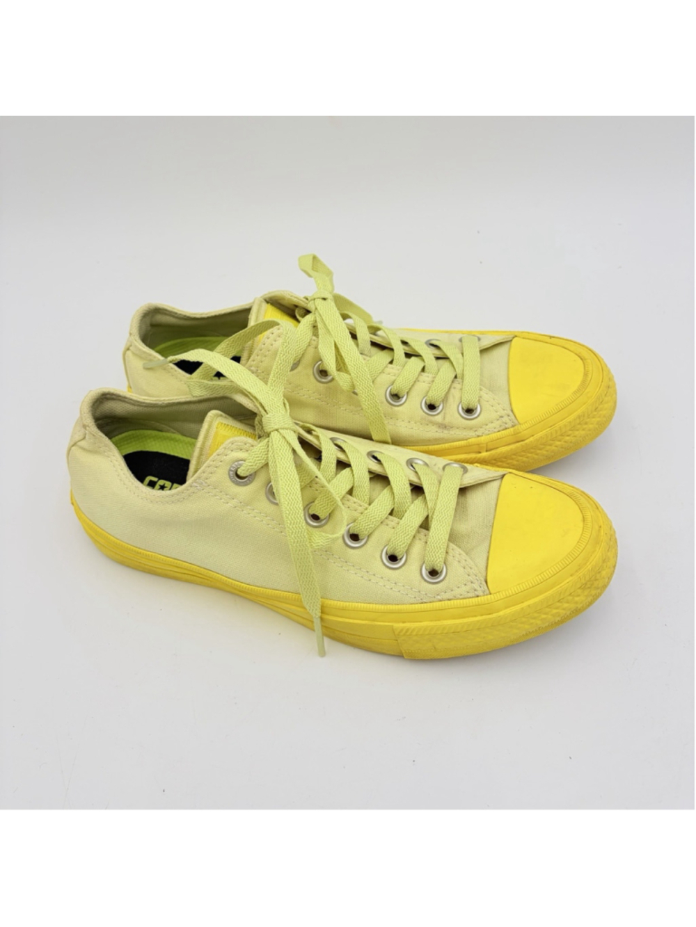 Converse Chuck Taylor All Star II Lunarlon Low Yellow Shoes Men 6 Women 8